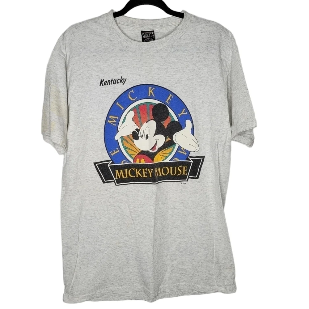 Vintage 90s Disney Mickey Mouse Sherrys Best Kentucky T-Shirt Size Large - Picture 2 of 7